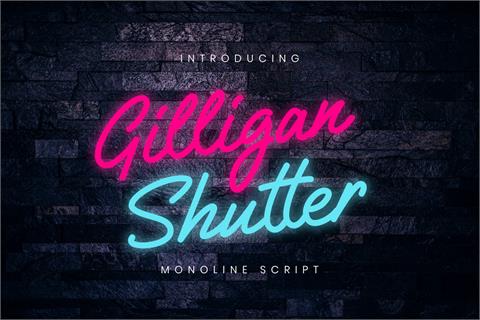 Gilligan Shutter font素材之家精选英文字体