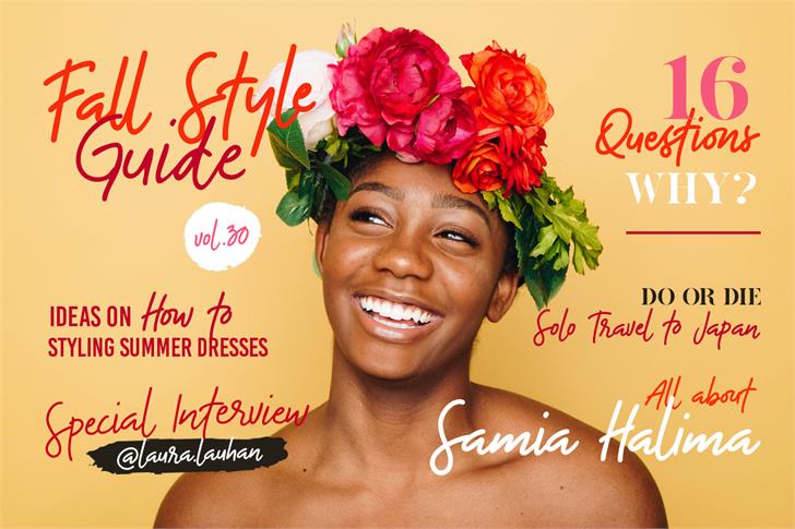 The Bouquet List font插图