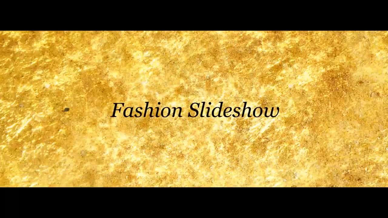 金色背景画笔效果时装表演素材库精选AE模板