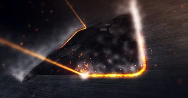 工业激光切割动画特效Logo演示素材库精选AE模板 Industrial Laser Reveal