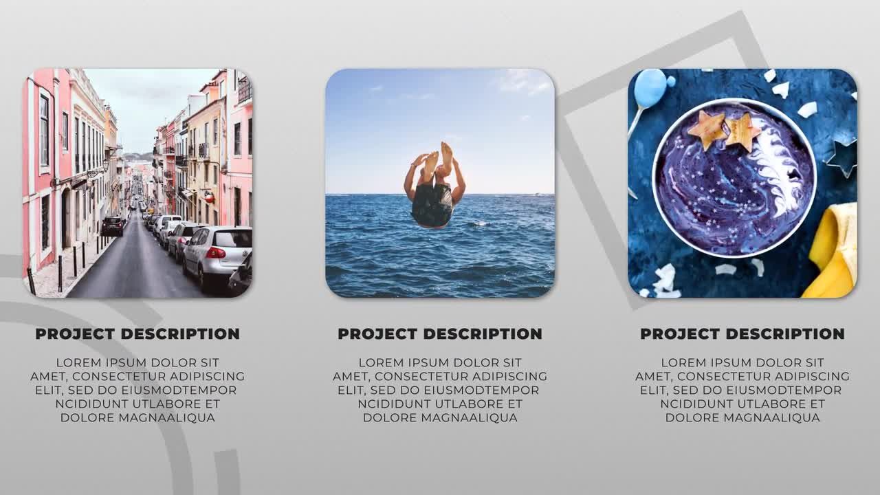 创意幻灯片效果图文展示素材库精选AE模板