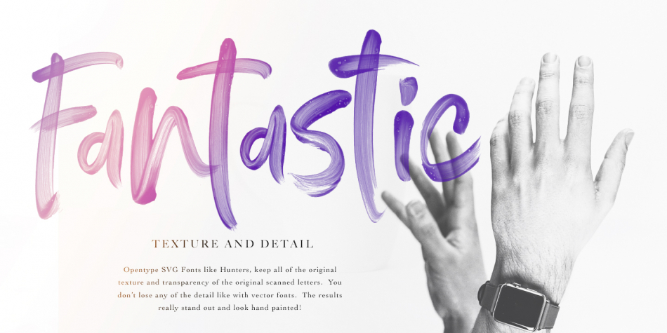 Hunters Font素材之家精选英文字体