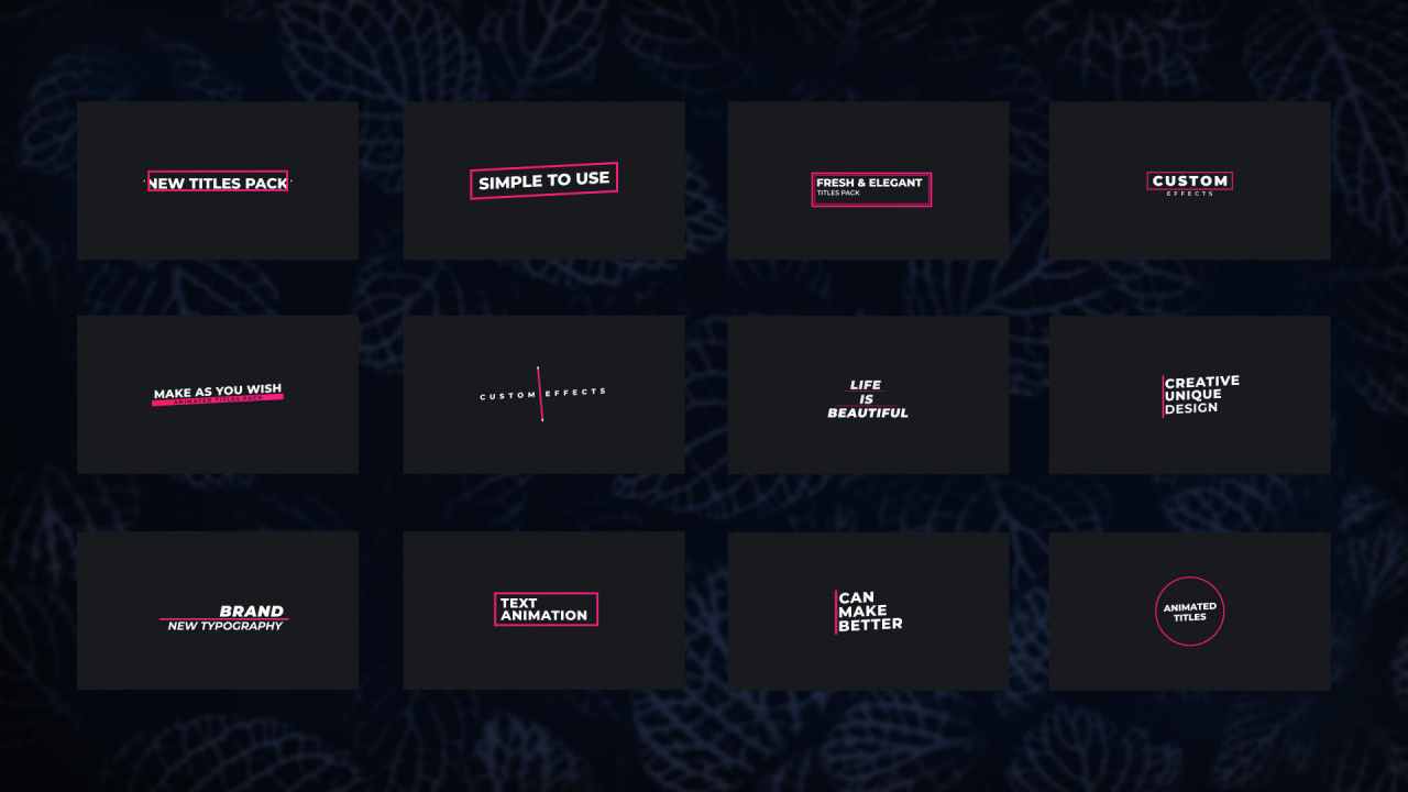 流畅简洁的创意动态标题素材库精选AE模板