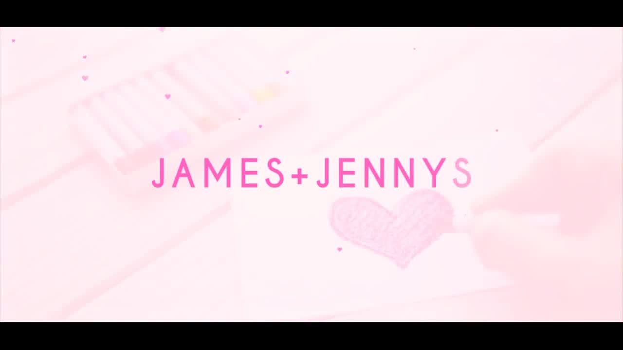 浪漫粉色系动态相册展示幻灯片素材库精选AE模板