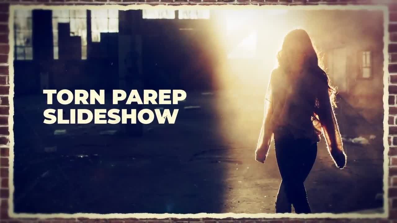 碎纸片效果ae幻灯片模板