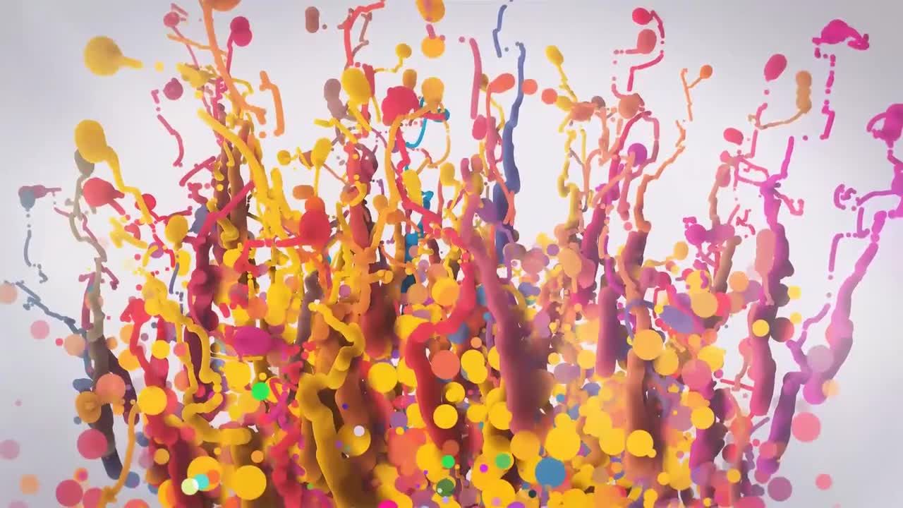 粒子轨迹彩色显示标志素材库精选AE模板