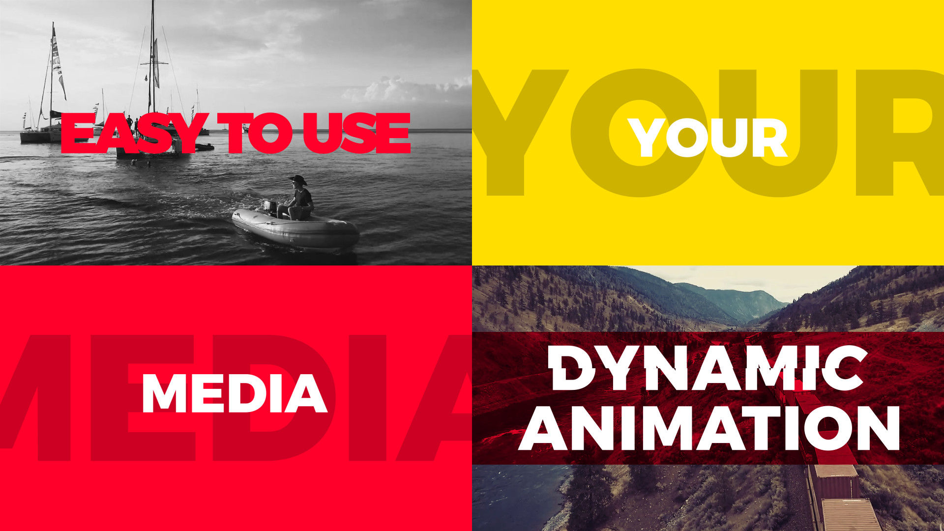 彩色文本动画和时尚过渡效果邪恶素材库精选AE模板