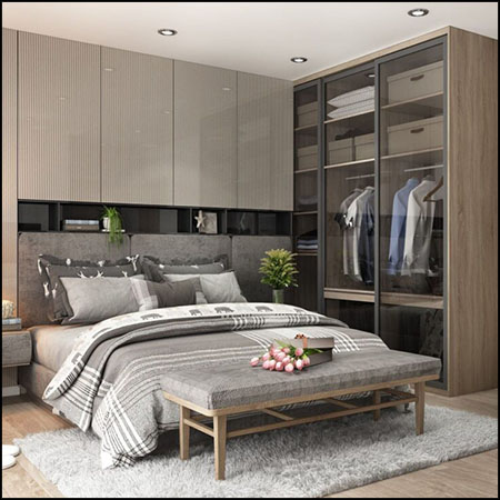 现代大气欧式卧室室内场景素材之家精选3D模型