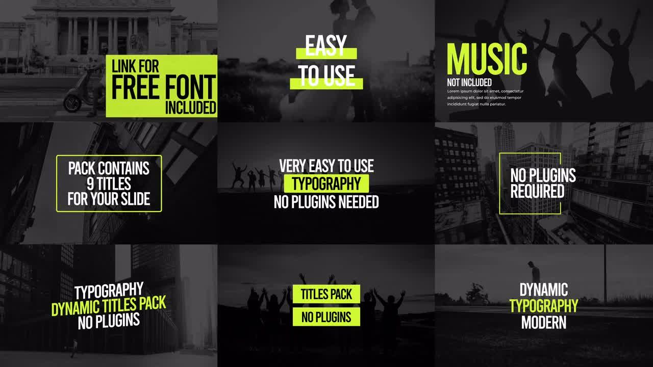 动态标题包V4素材库精选AE模板