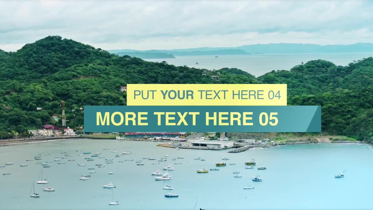 光滑的商业用途照片滑动和文字动态展示素材库精选AE模板