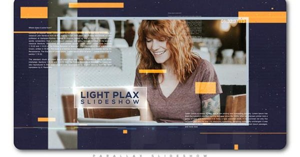 时尚明亮转场视差幻灯片视频AE素材 Light Parallax Universal Slideshow