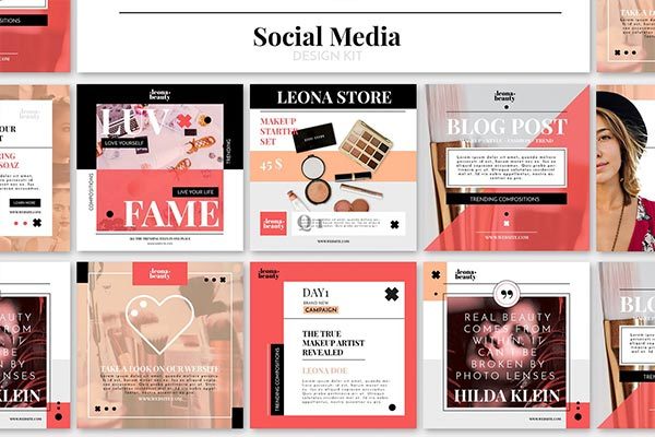 非常适合产品品牌推广的高端简洁时尚的社交媒体banner设计模板素材库精选