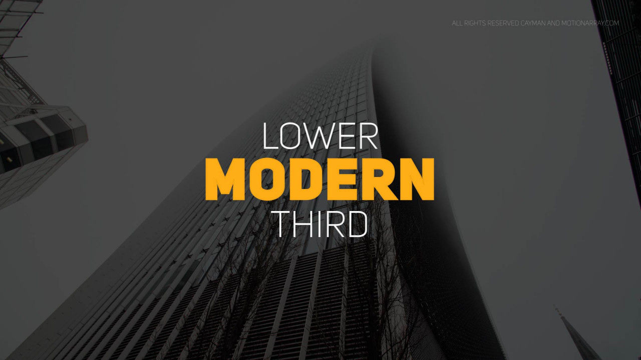 流畅外观的低三分之一素材库精选AE模板