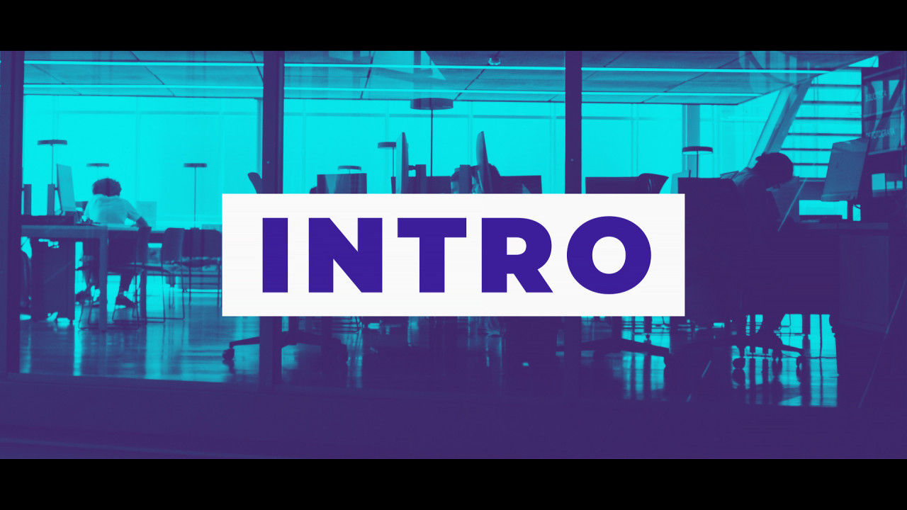 丰富多彩的双色调效果和时尚的排版现代简介素材库精选AE模板