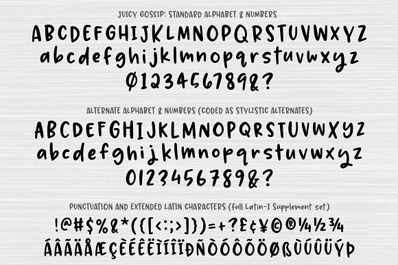 Juicy Gossip Font插图1