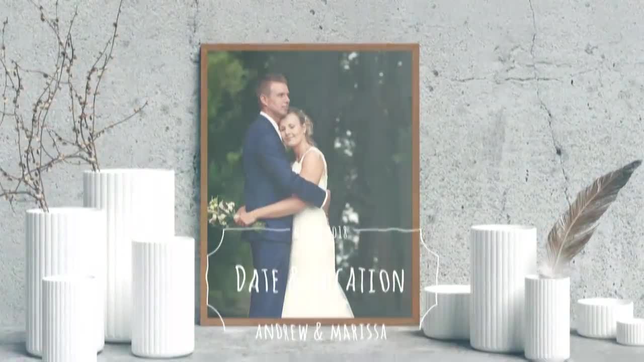 保存日期幻灯片Pr模板