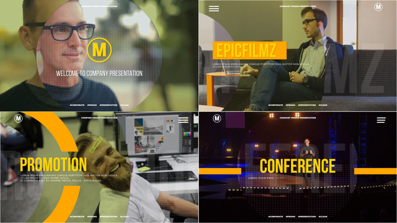 公司幻灯片演示动画素材库精选AE模板