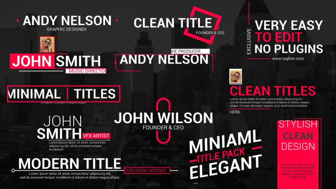 干净的较低的三分之二标题素材库精选AE模板