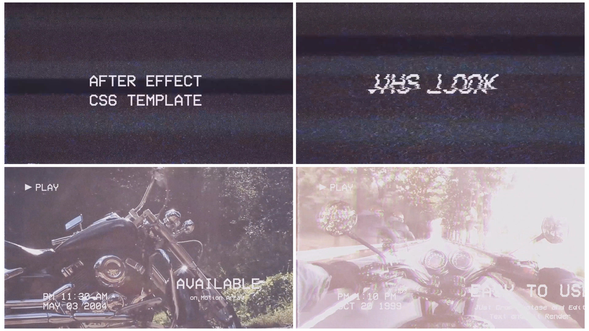 现代时尚的VHS开瓶素材库精选AE模板