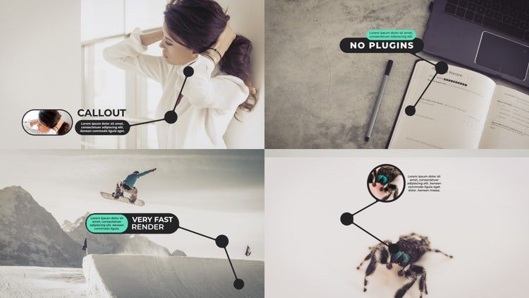 新颖现代的标注标题素材库精选AE模板