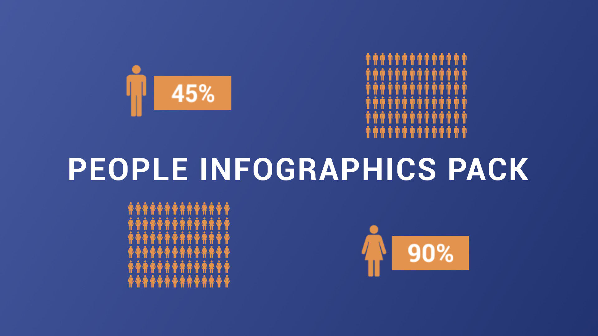 10个独特外观和创造性动画人物信息图表包宣传素材库精选AE模板