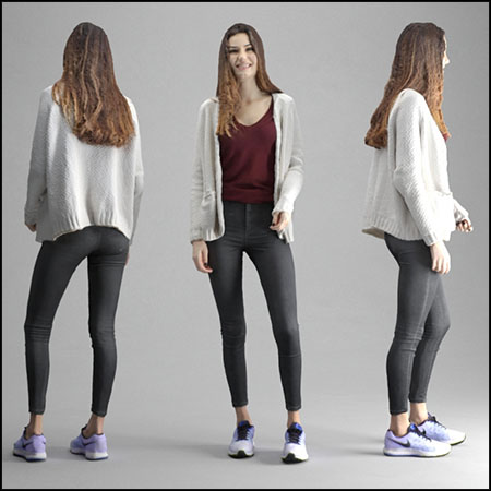站着的漂亮女人素材之家精选3D模型