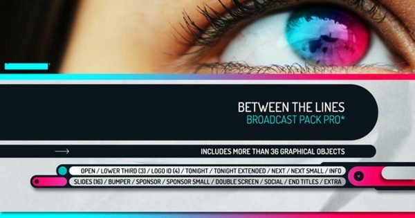 电视广播节目预告转场特效视频AE素材 Between the Lines – Broadcast Pack Pro
