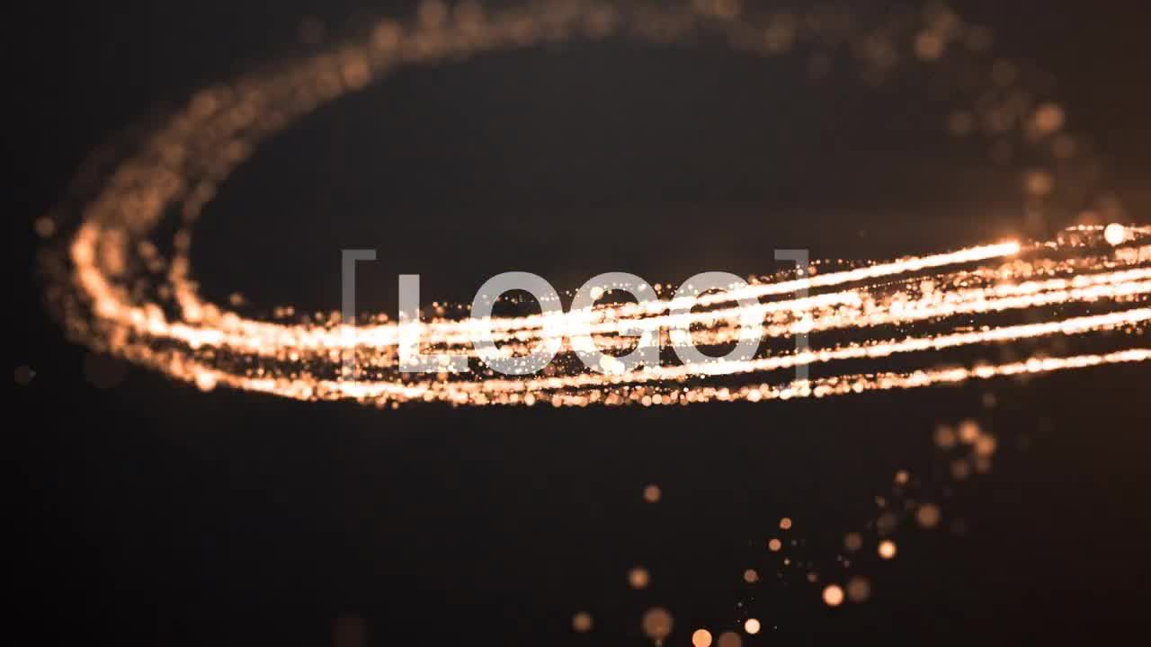 素材库精选AE模板那粒子漩涡徽标Particle Swirl Log