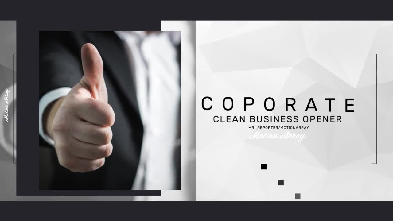 动态的企业清洁简介效果素材库精选AE模板