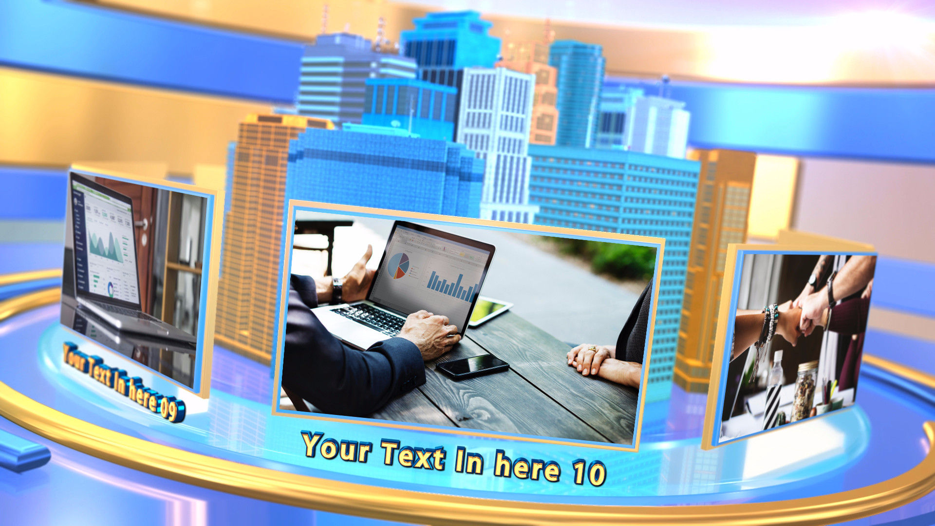 超现代3D城市数字技术介绍After Effects模板