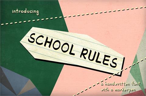 SchoolRules font素材之家精选英文字体