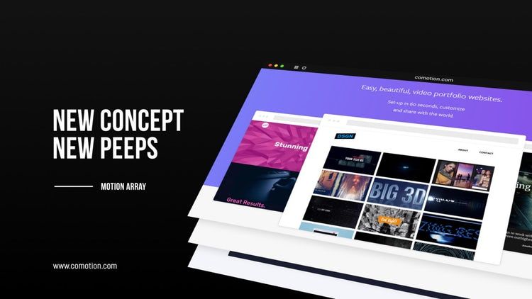 干净创意的网站宣传推广素材库精选AE模板