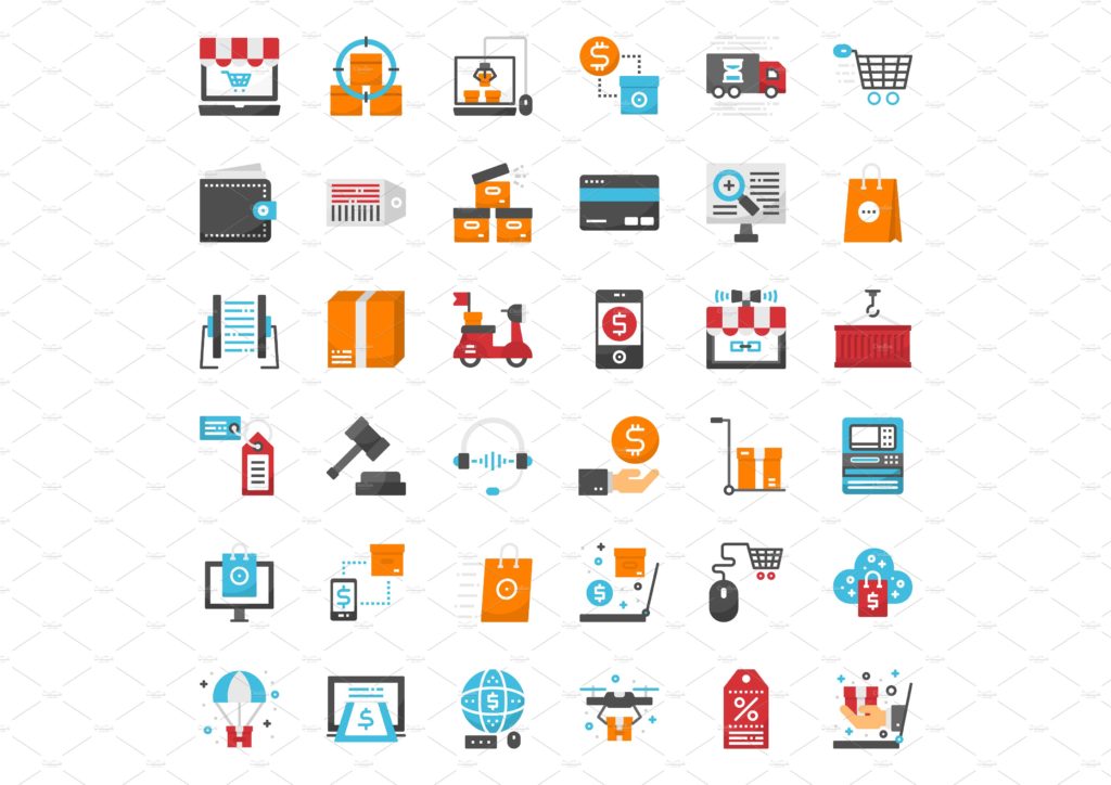 108枚网购主题矢量图标打包下载[EPS, SVG,AI,JPG ]插图(3)