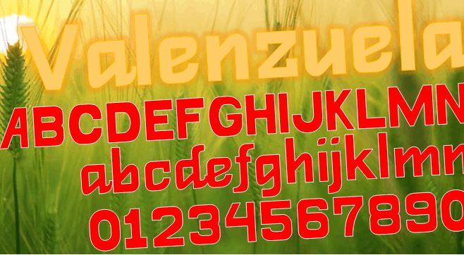 Valenzuela font插图