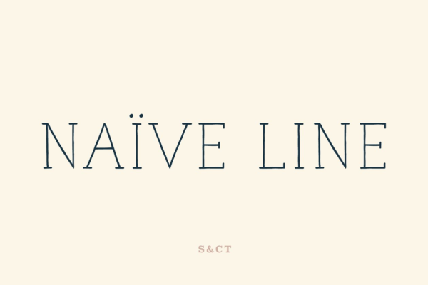纯真舒适的手写衬线英文字体 Naive Line Font Pack