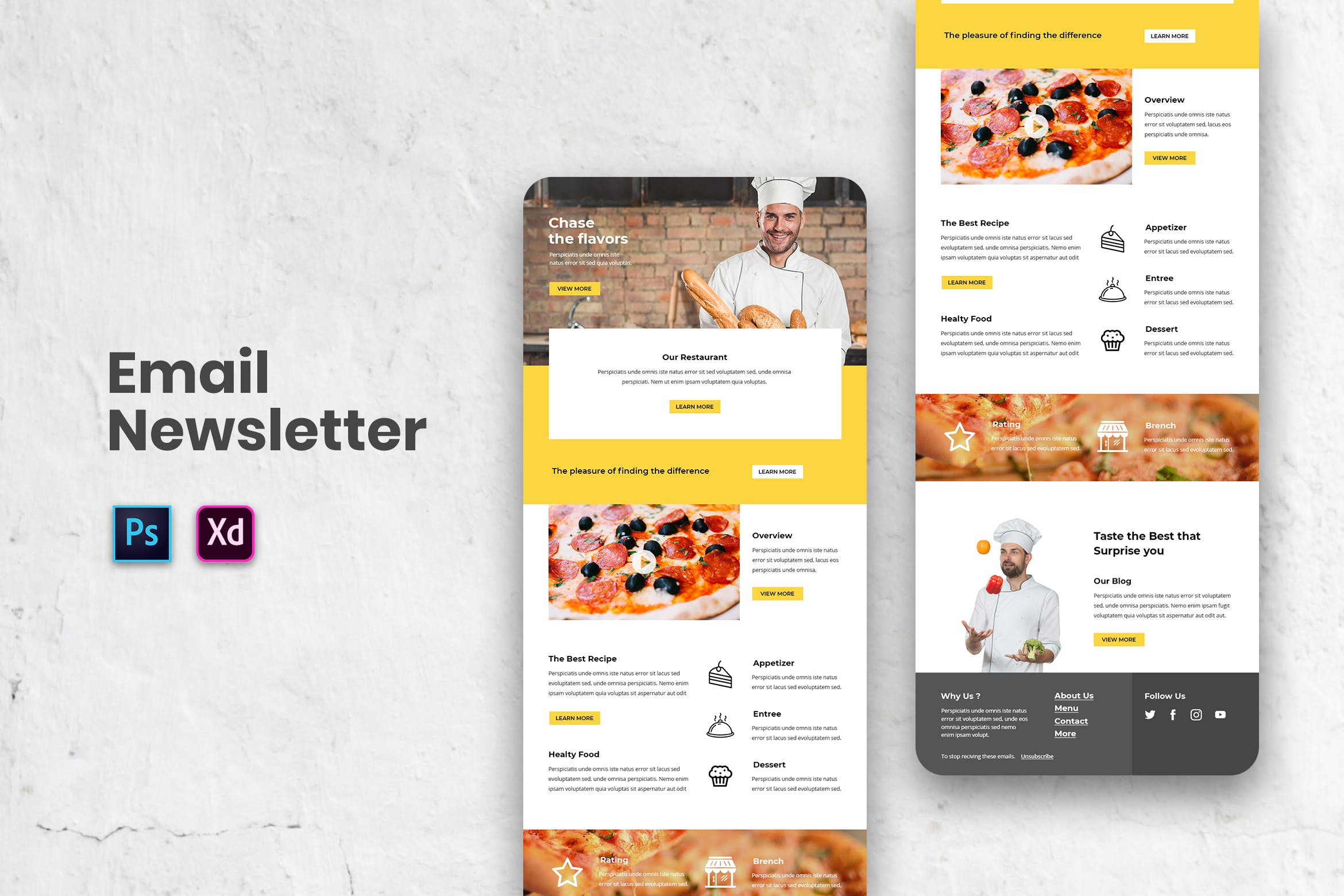 餐饮企业市场推广EDM营销邮件模板 Email Newsletter插图