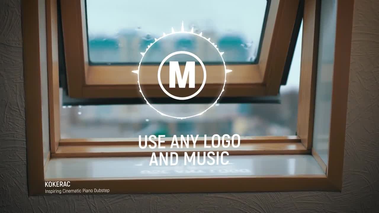 简洁的雨窗动画素材库精选AE模板