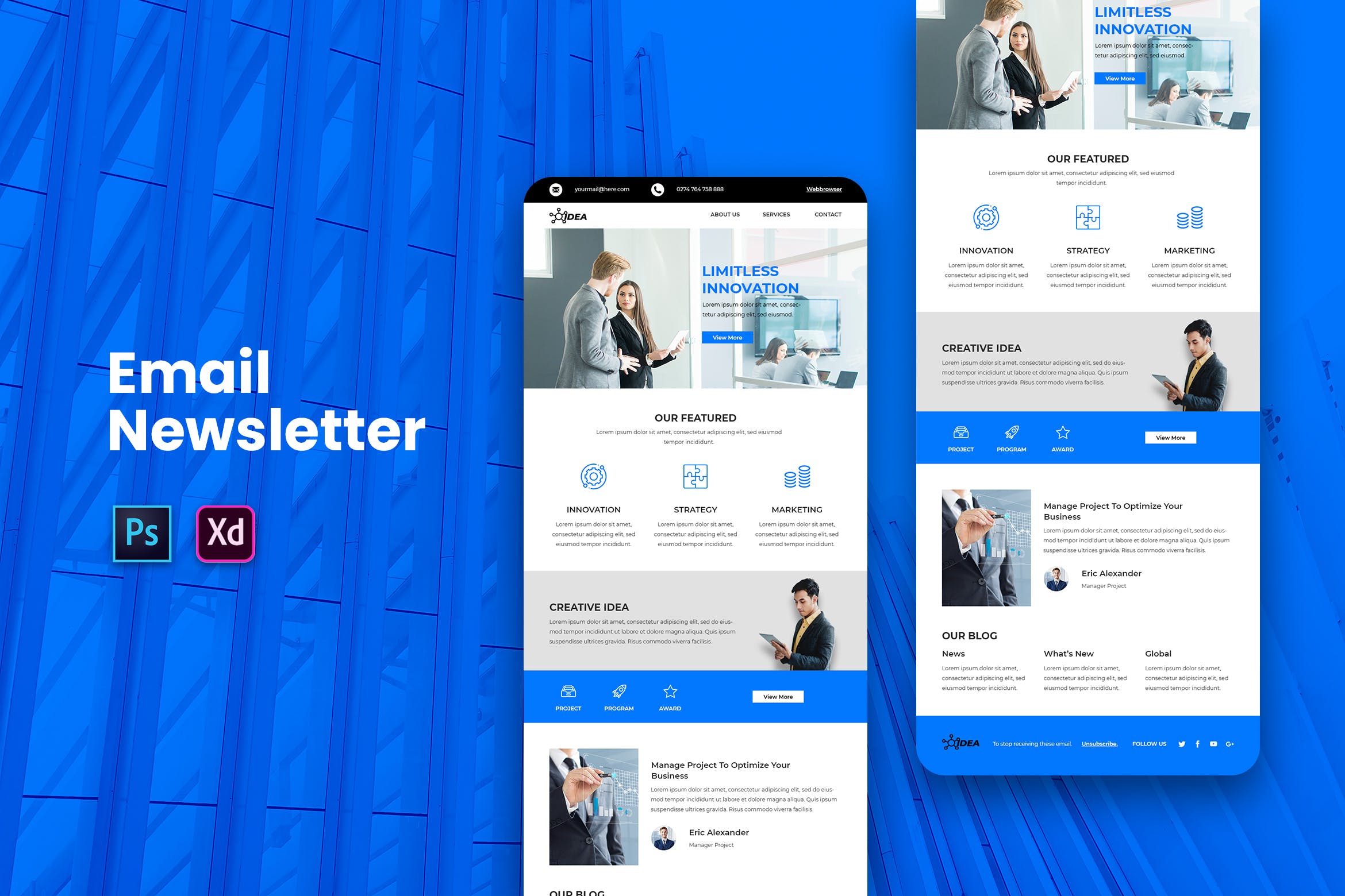 企业宣传推广EDM邮件模板素材库精选下载 Email Newsletter插图