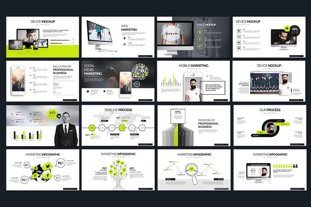 商务企业营销演示PPT模板下载 Tsunami Powerpoint Presentation插图(4)