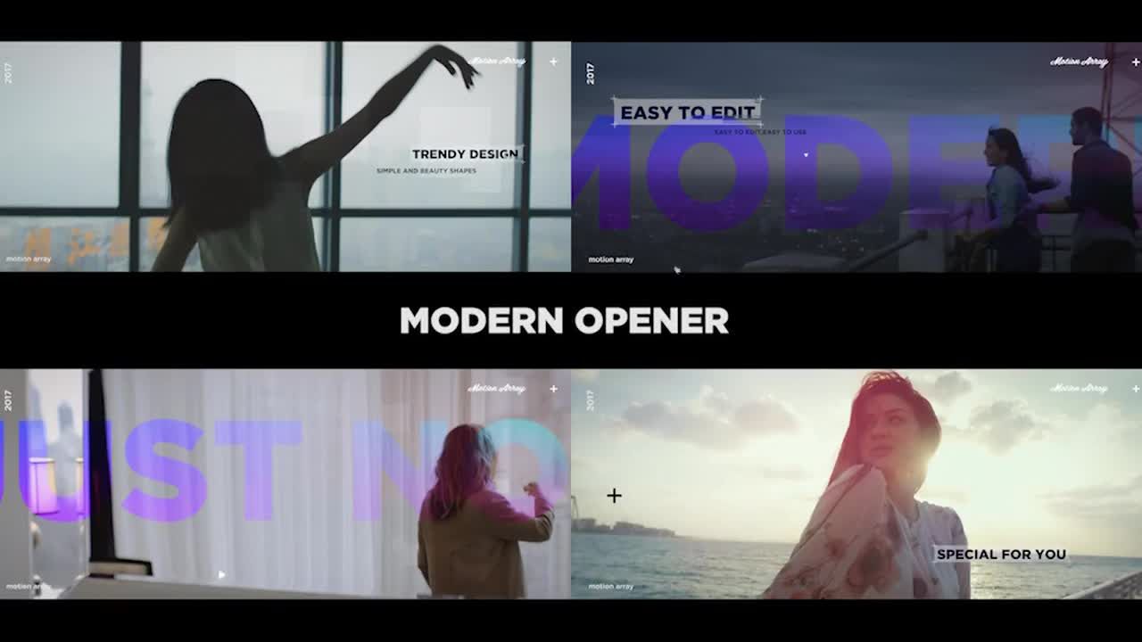 令人惊叹的现代动感图文片头素材库精选pr模板