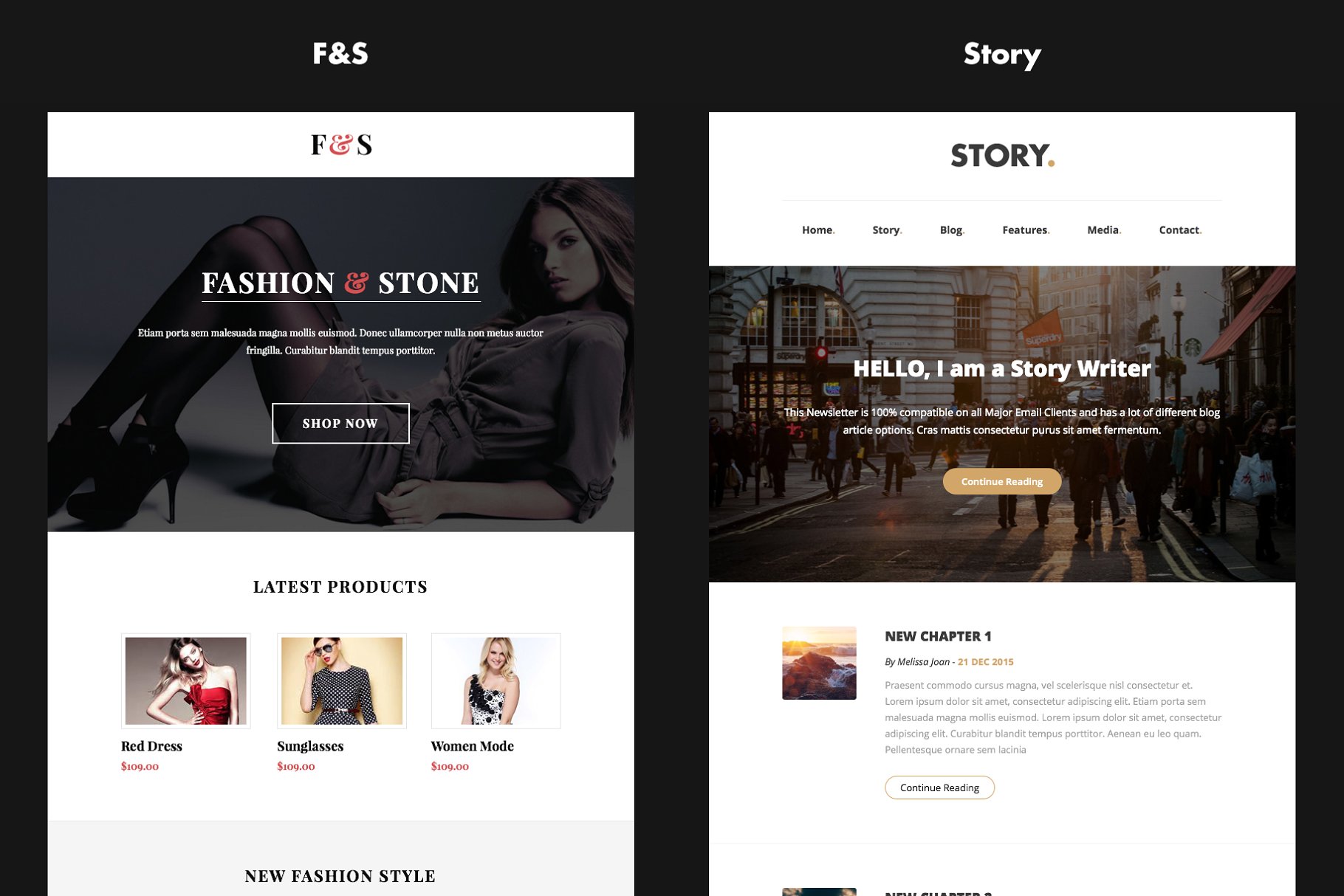 14款电子邮件EDM促销邮件设计模板 Combo B1+B2 – 14 Templates + Builder插图(1)