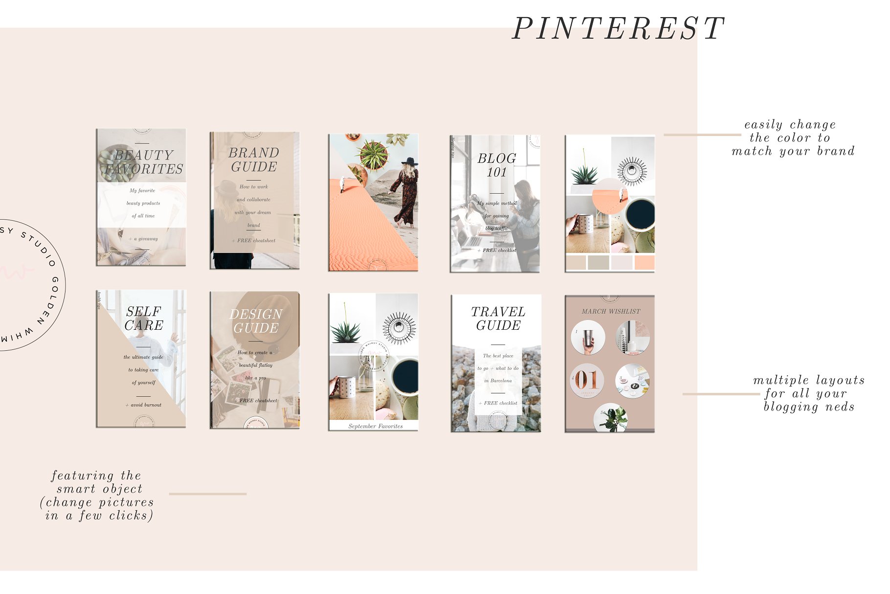 小资时尚生活博客社交媒体贴图素材包 Lifestyle Blogger Social Media Kit插图(4)