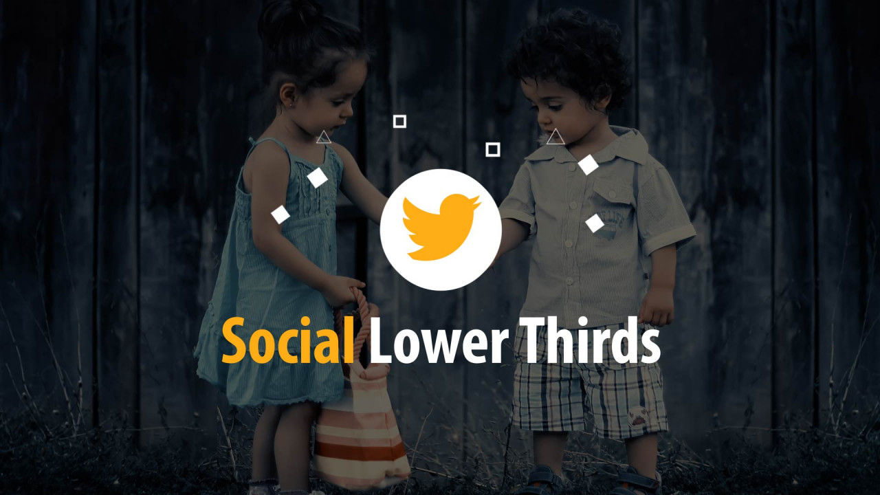 12个社交下三分之一标题动画素材库精选AE模板