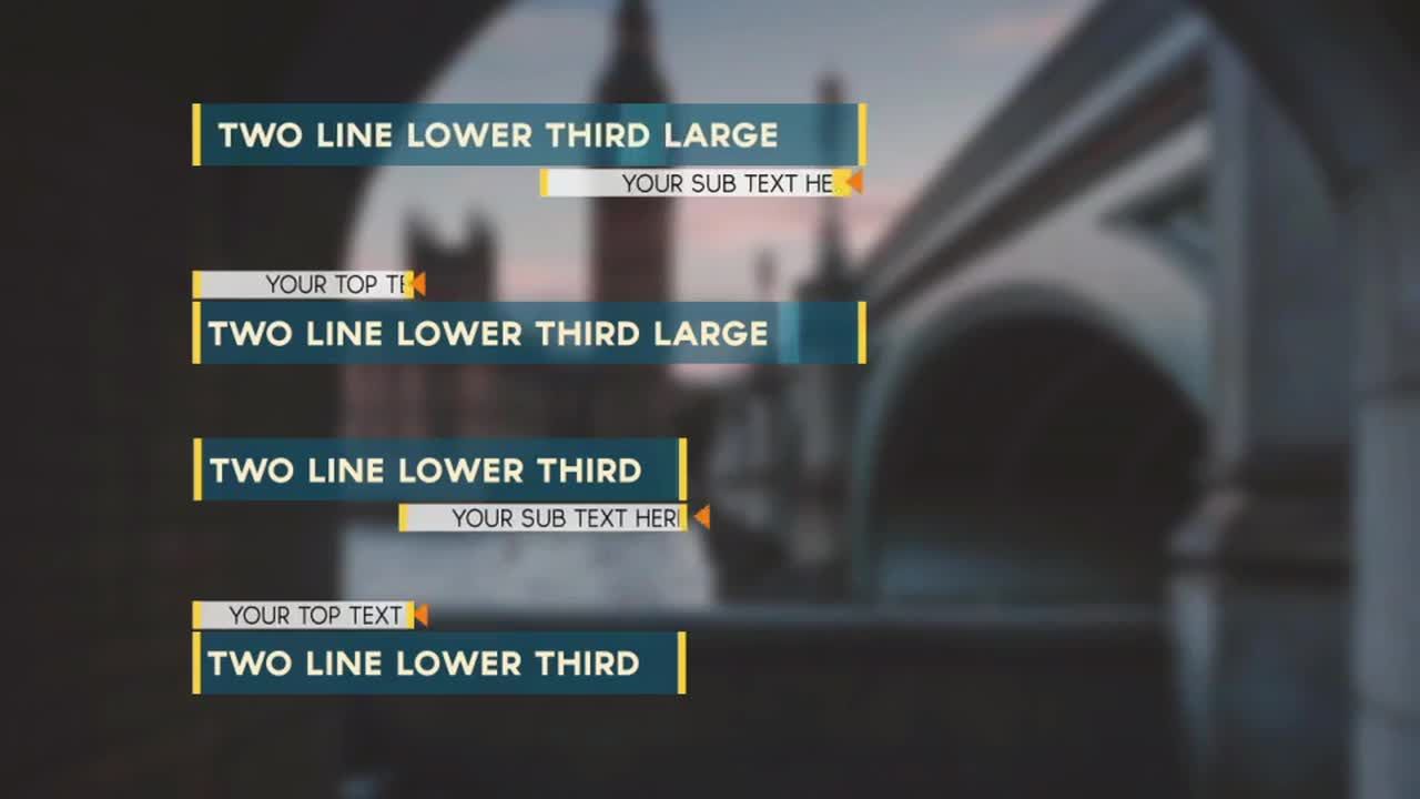 整洁有序的下三分之一电影标题素材库精选AE模板