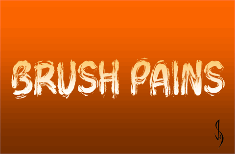Brush Pains font素材之家精选英文字体