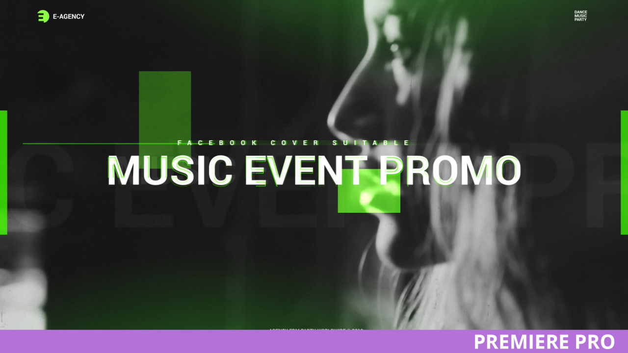 华丽风格的音乐活动促销Pr模板