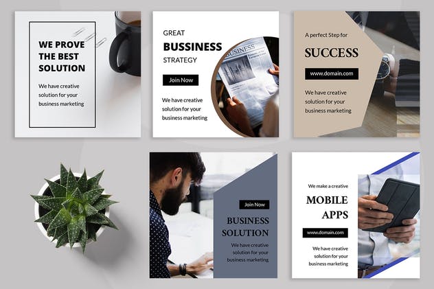 创意品牌社交媒体广告模板素材库精选合集 Hexxa – Social Media Kit插图(1)