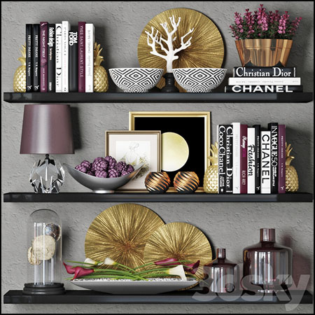 室内装饰架装饰品素材之家精选3D模型