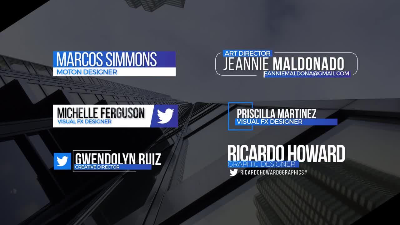 6个现代低三分之二组合素材库精选AE模板