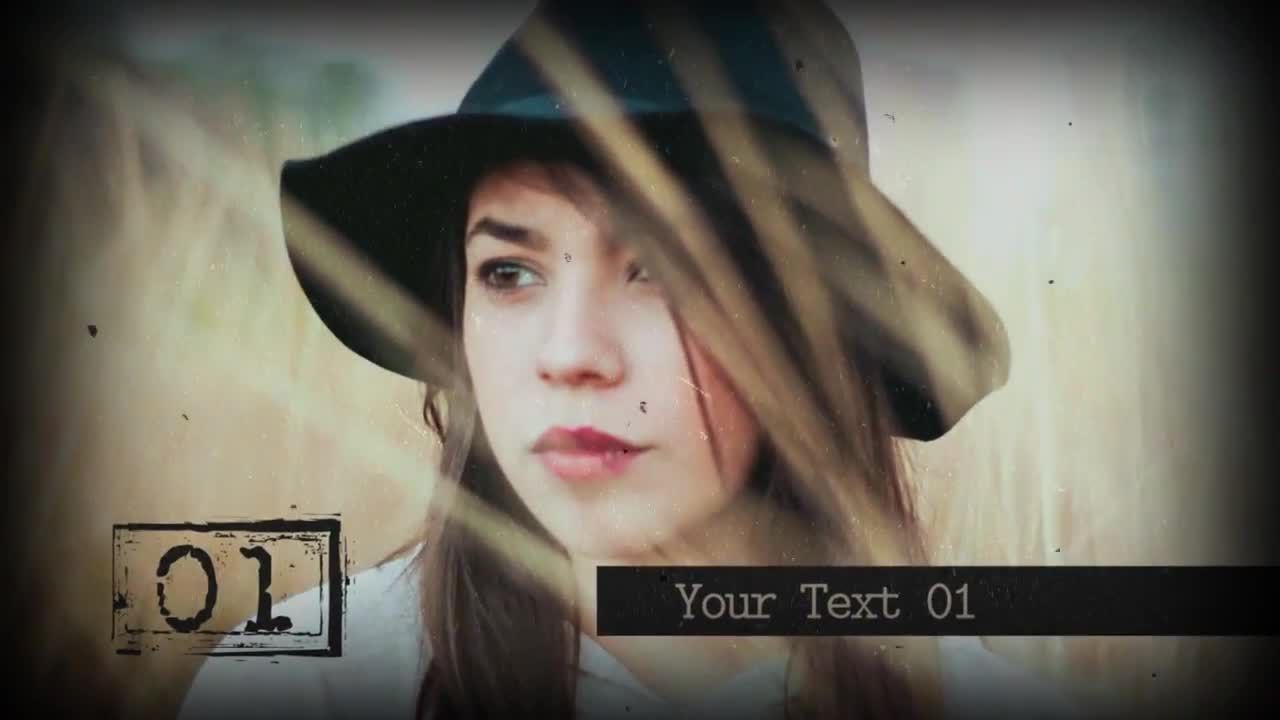 旧幻灯片复古图像素材库精选AE模板